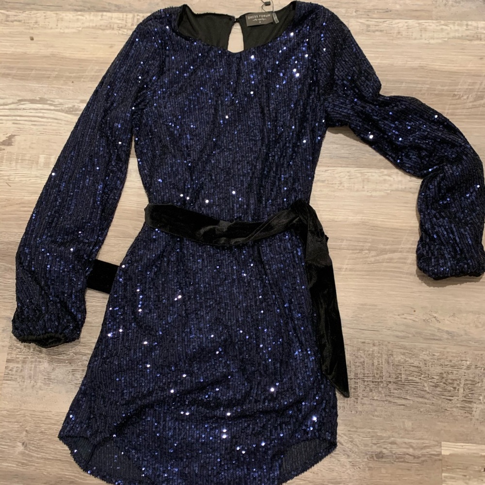 NWT navy sequin dress